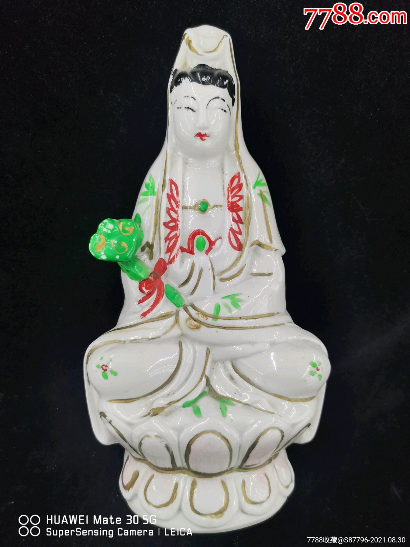 民国时期老德化瓷观音菩萨