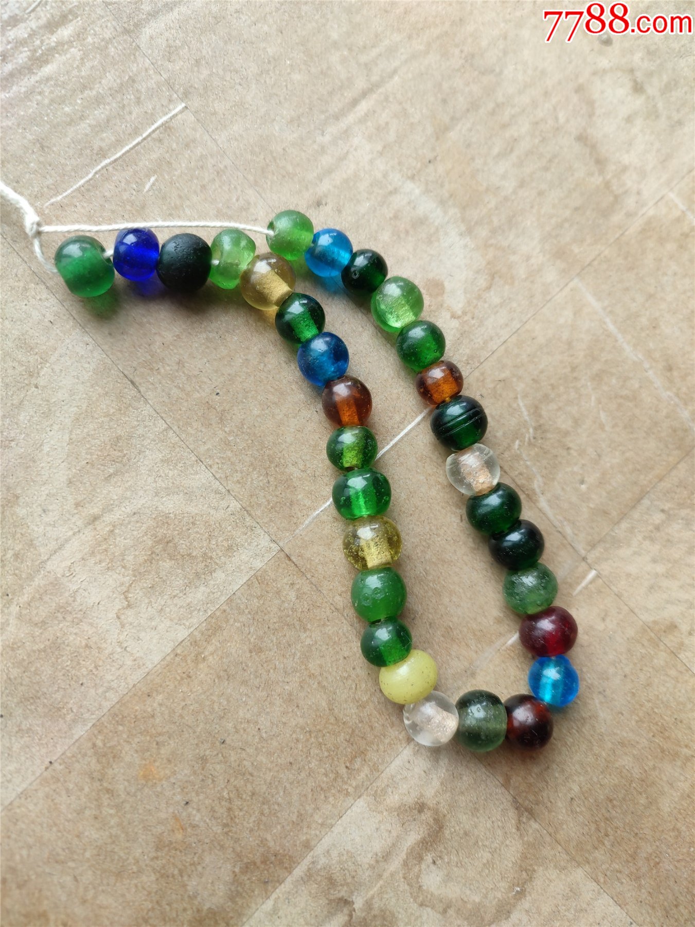 全品30颗老琉璃珠子直径1厘米左右