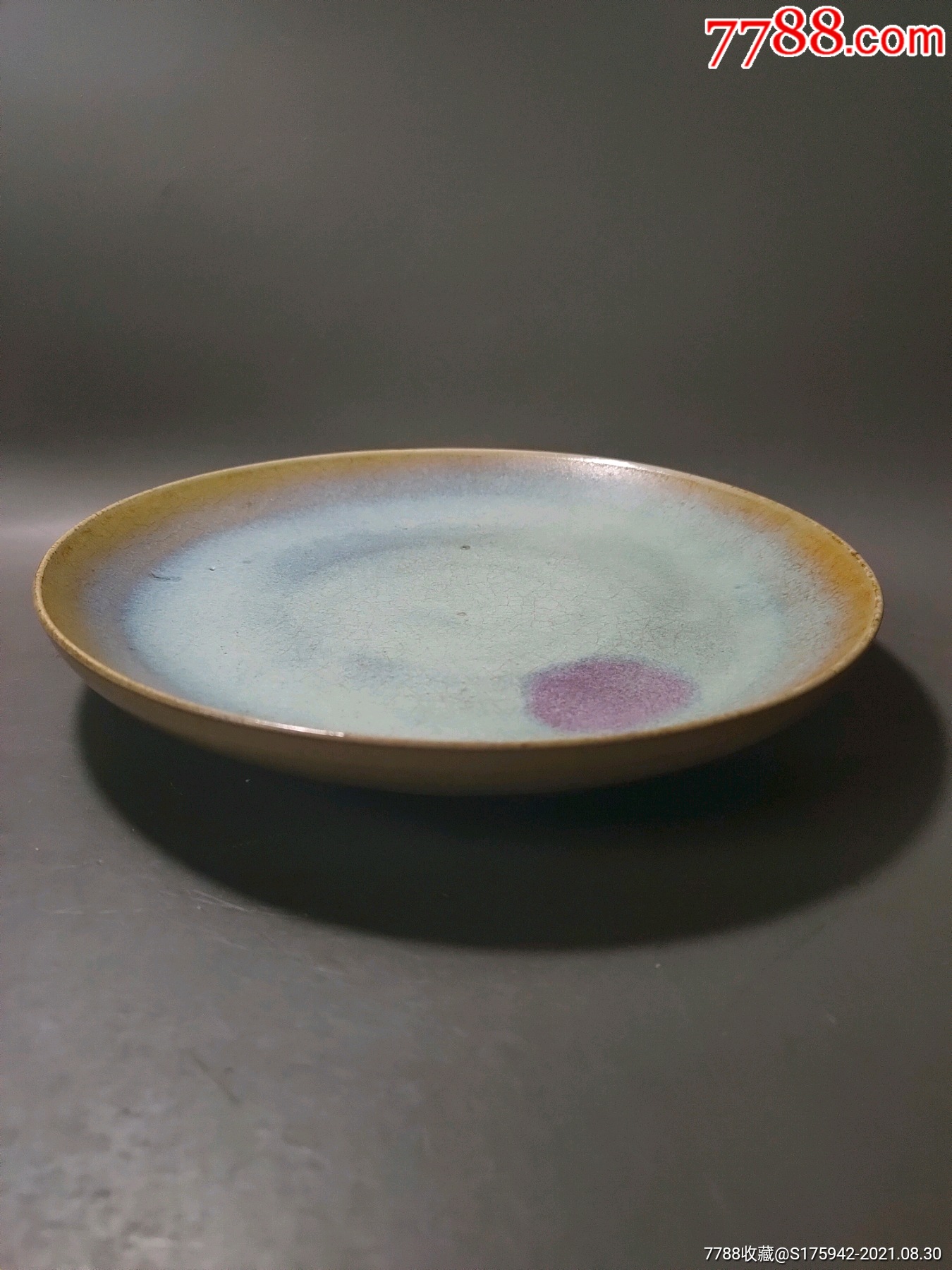 钧窑盘,老瓷盘_花釉/窑变瓷_第1张_7788小人书