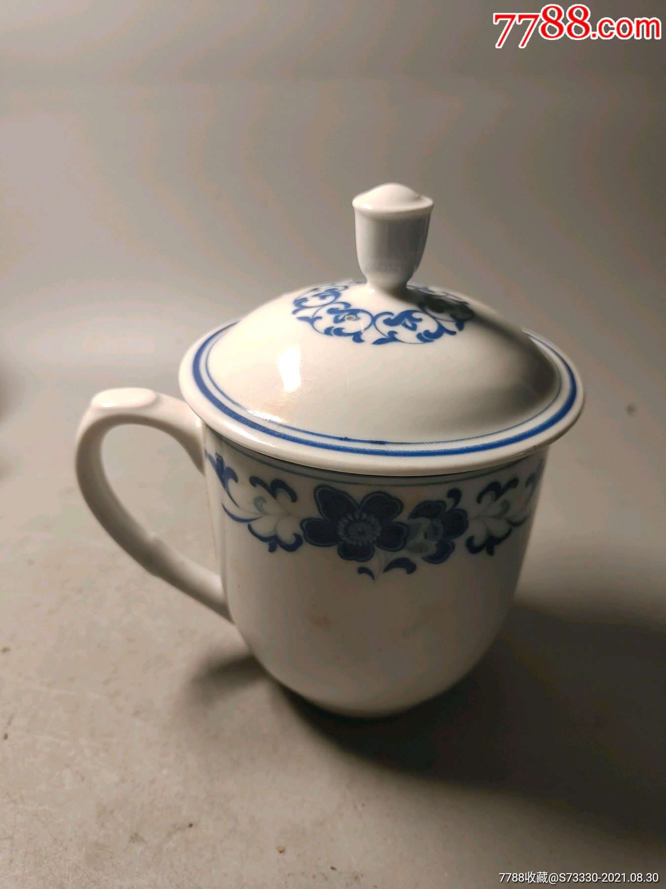 80年代,醴陵群力海棠茶杯一只8