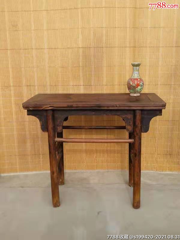 清代紫榆供桌,制式精美,漆皮苍老温润,101-42-85.