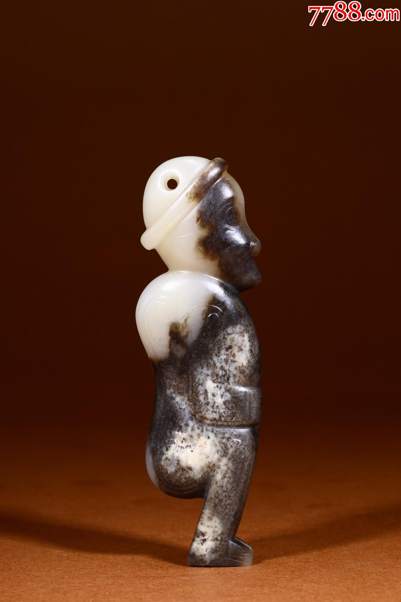 和田玉人俑挂饰a84s40f