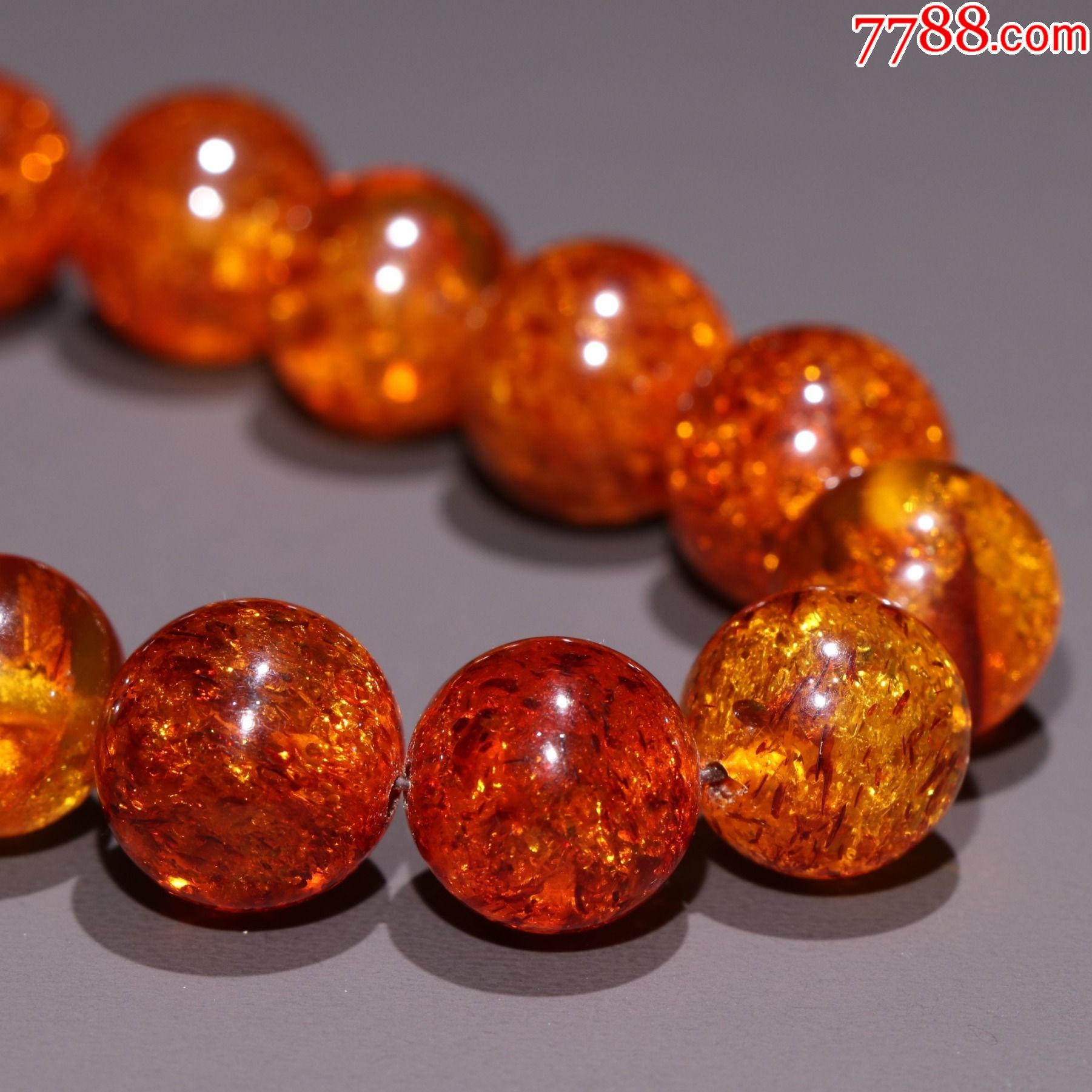 花珀圆珠手串a102s70f-价格:8500元-se82340712-其他