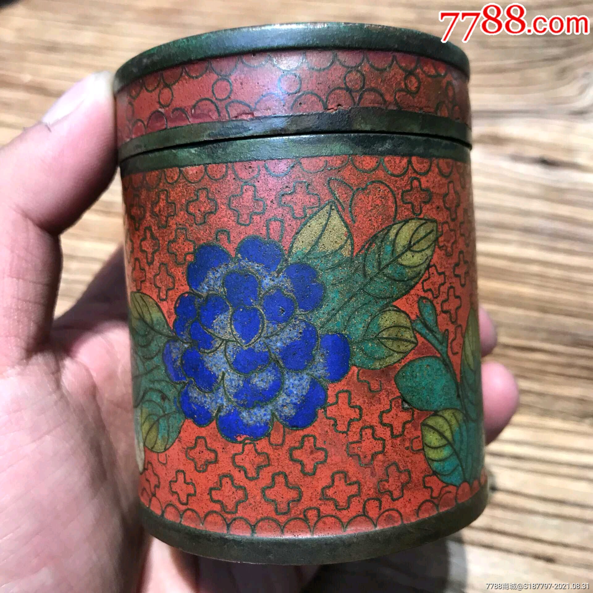 民国制景泰蓝茶叶罐