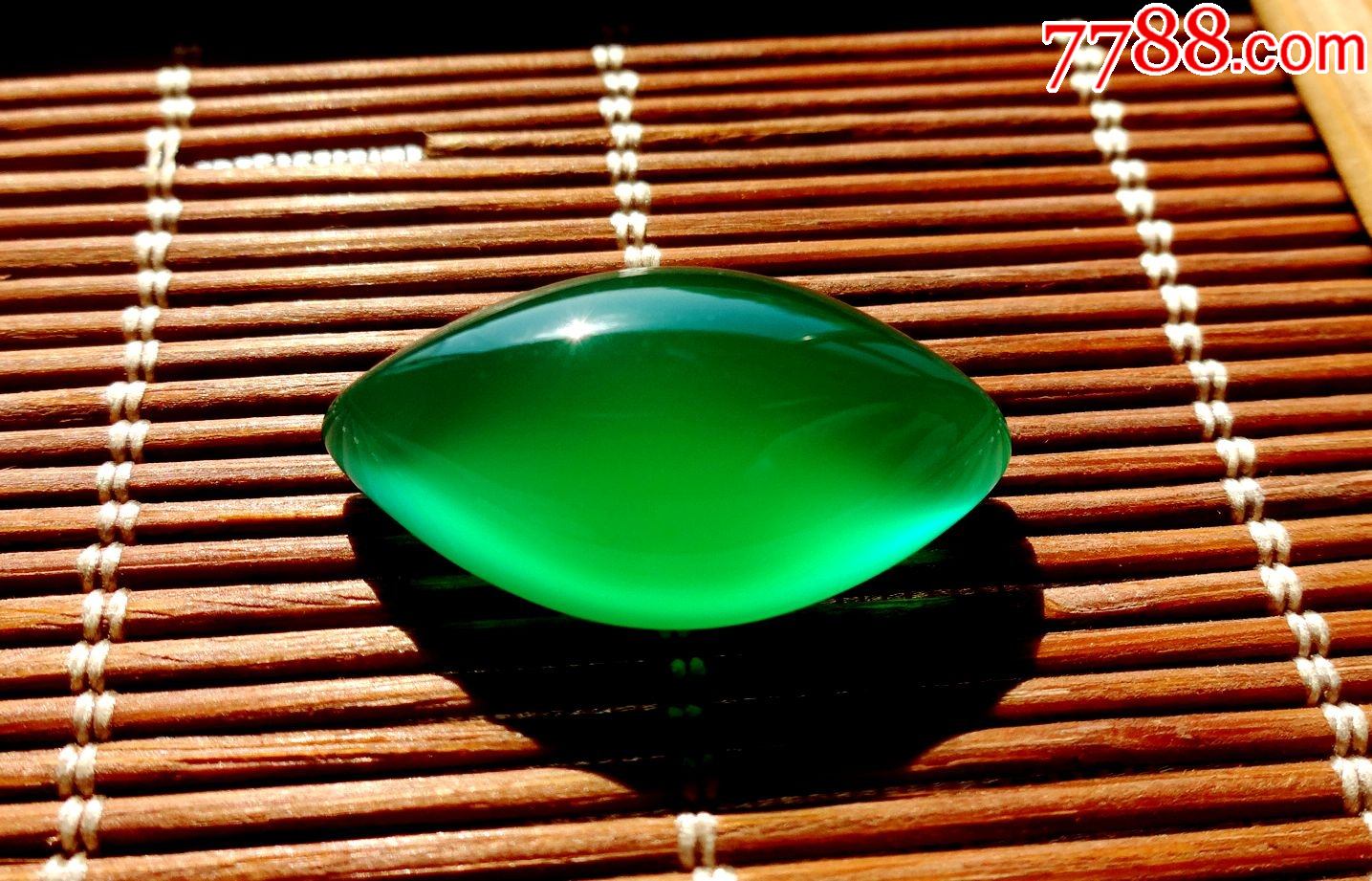 天然阳绿色玉髓戒面(4)-其他玉石/玉器-7788商城__七七八八商品交易