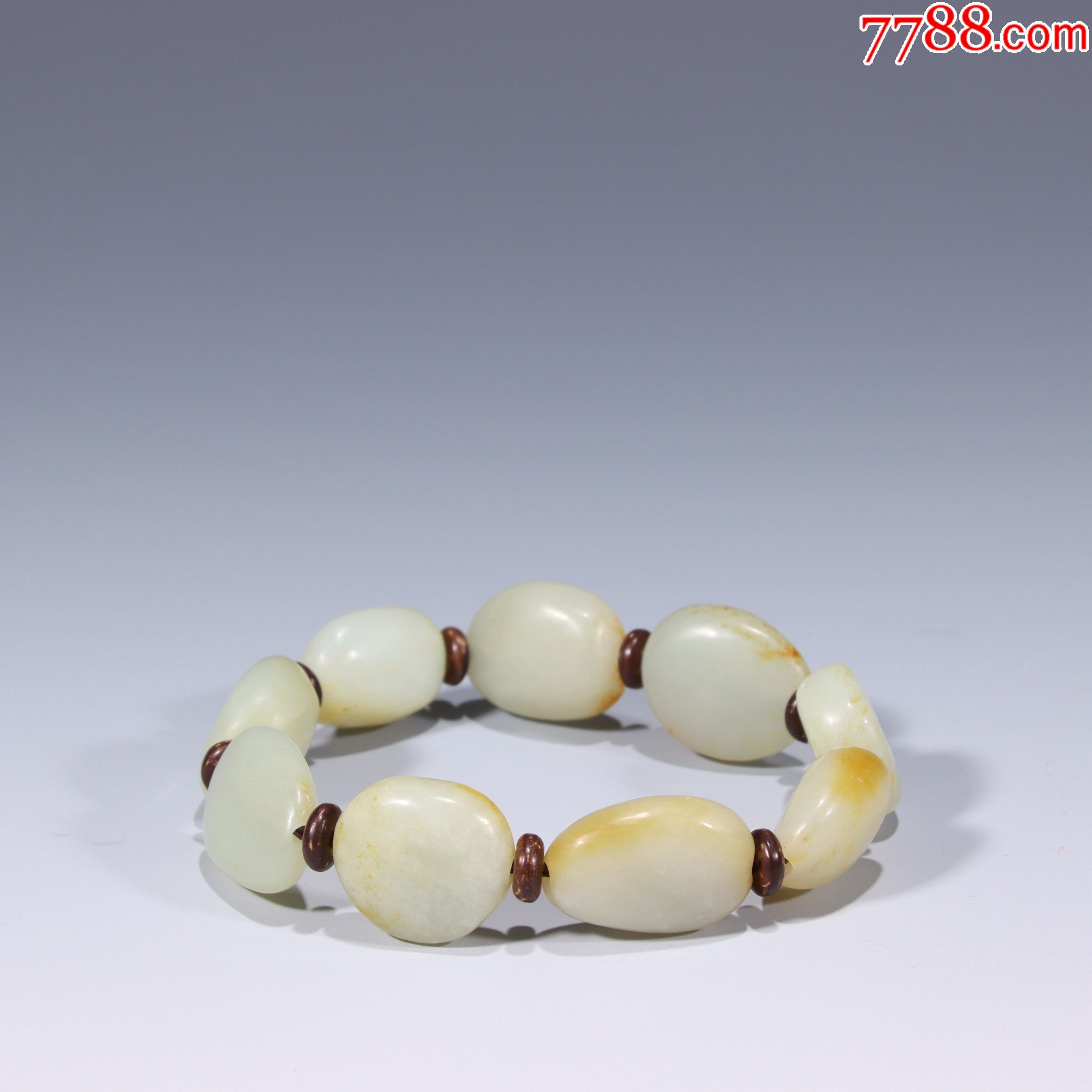 旧藏和田玉籽料原石手串