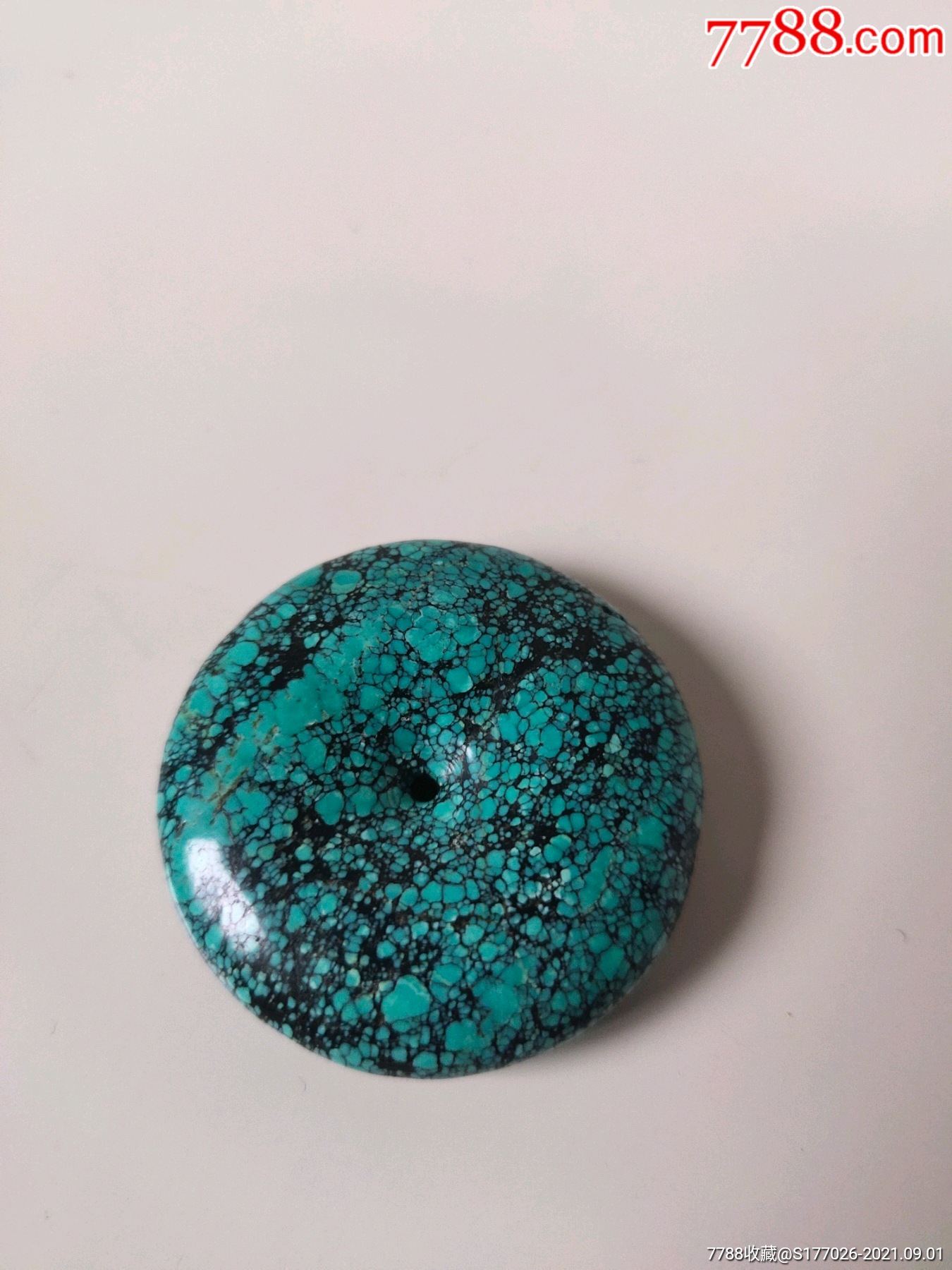 老绿松石平安扣,挂件,吊坠