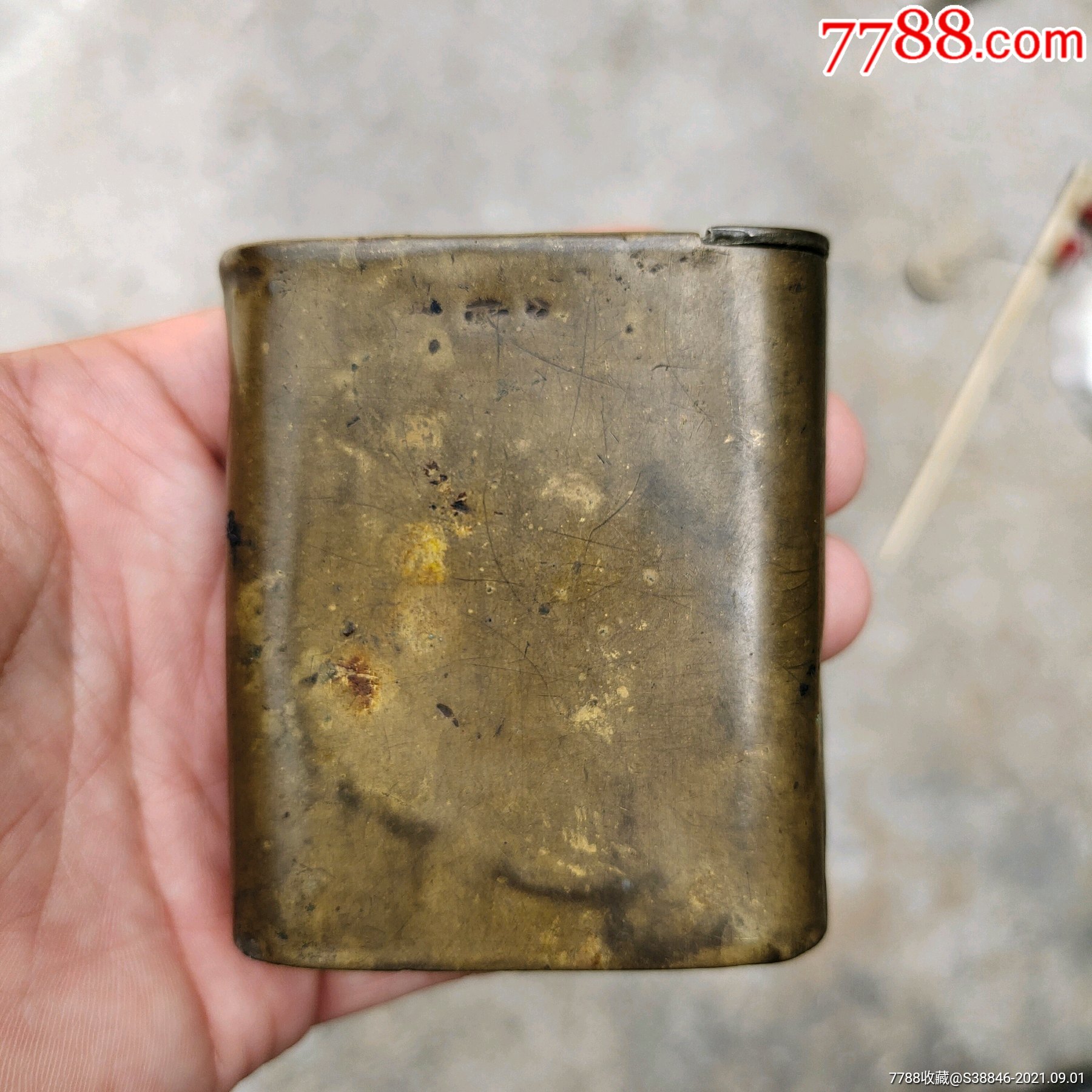 自制黄铜老烟盒