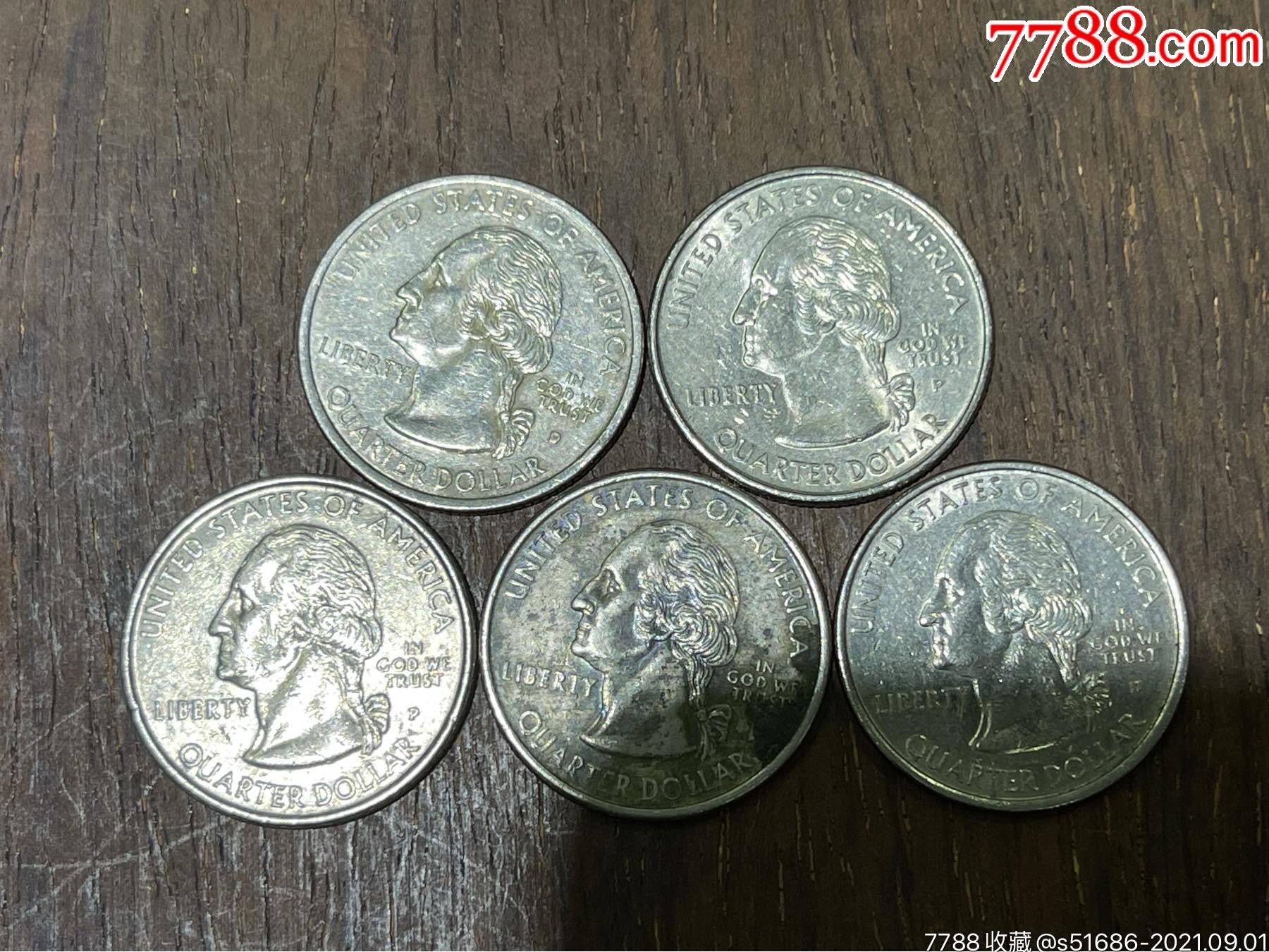 美国50州纪念币50枚一套