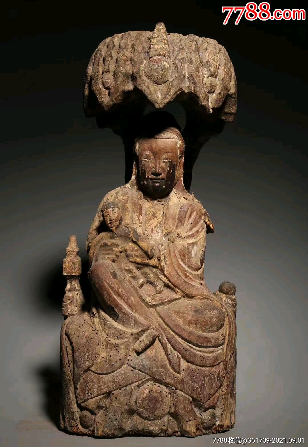 明代木雕送子观音_木佛像/人像_二会收藏【7788收藏__收藏热线】