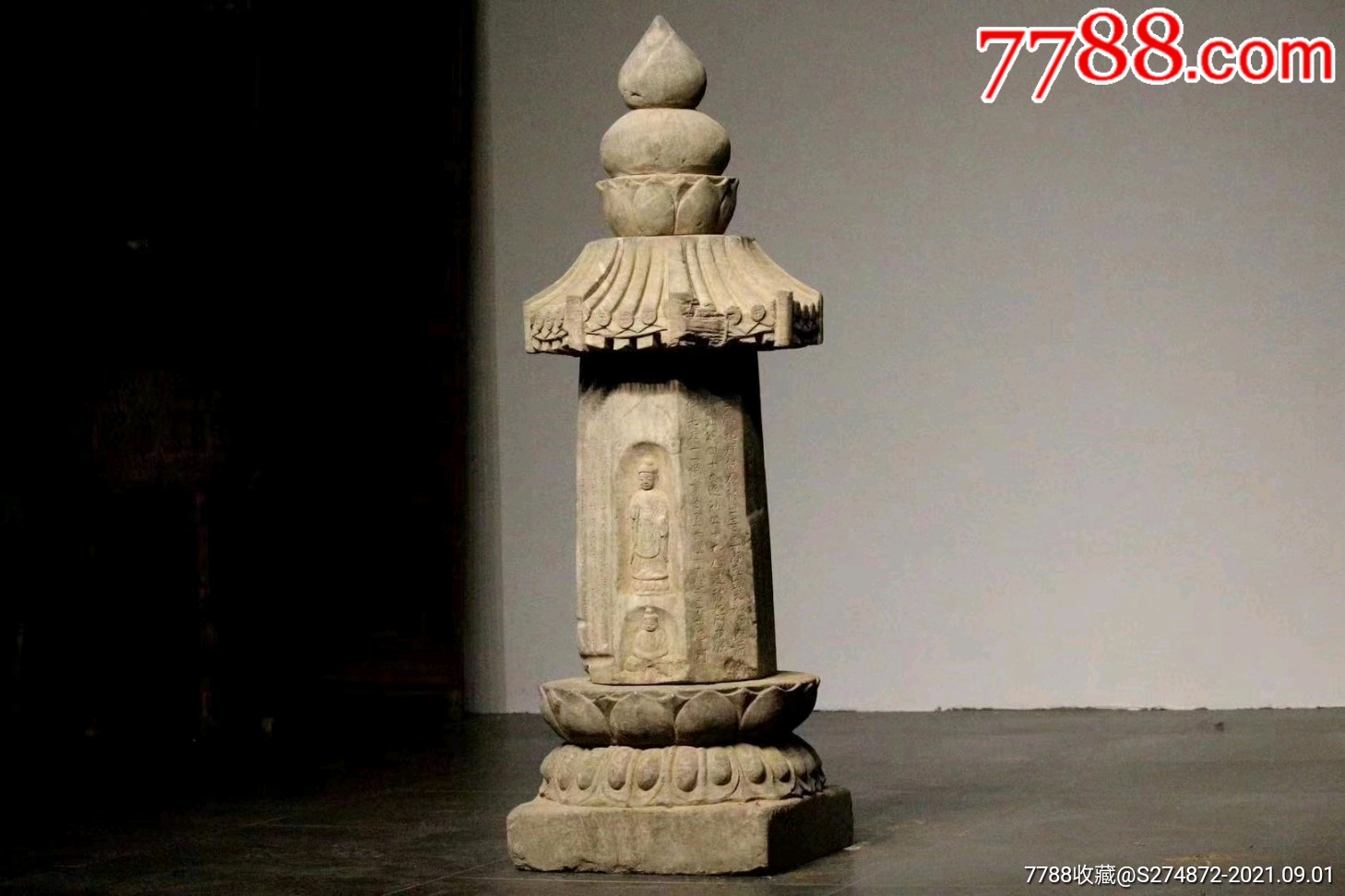 青石塔石雕莲花石塔古玩古董木器家具博物馆陈设会所摆设收藏