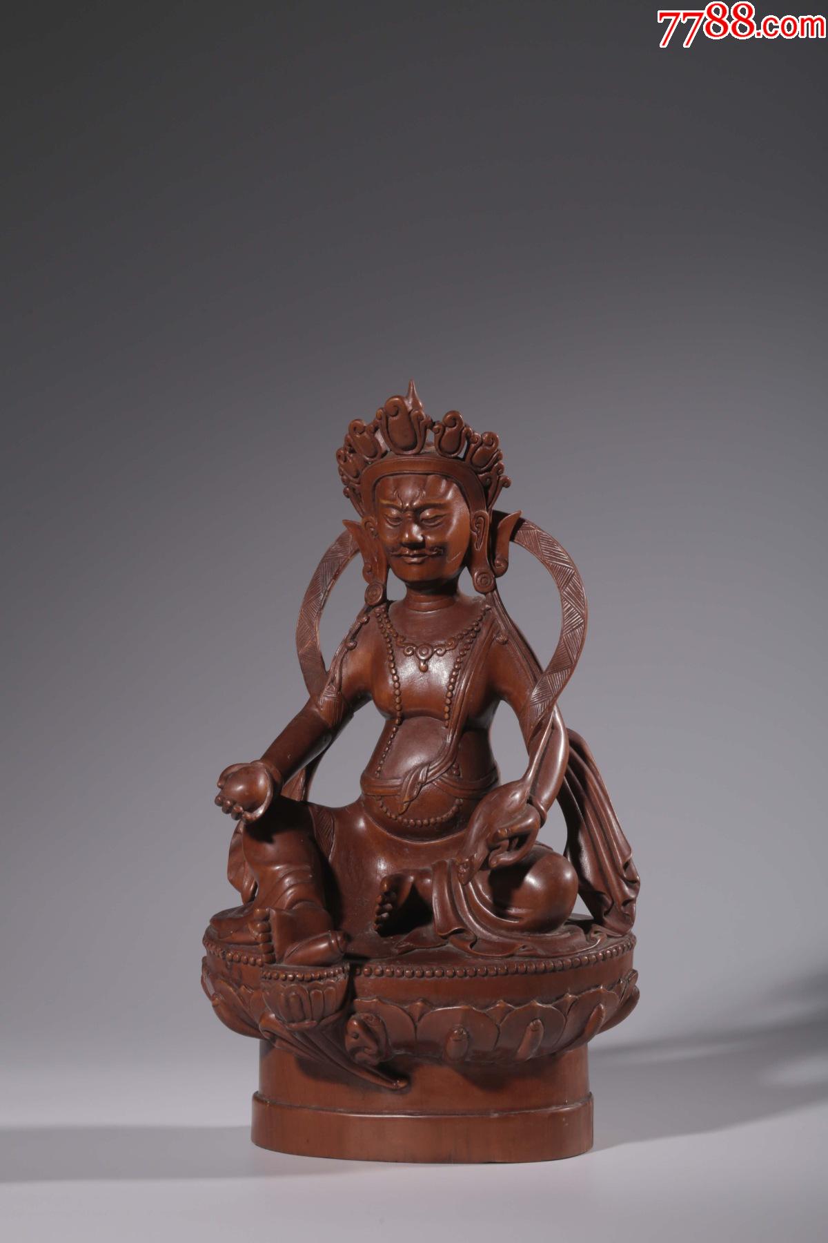 创汇时期黄杨木雕黄财神坐像