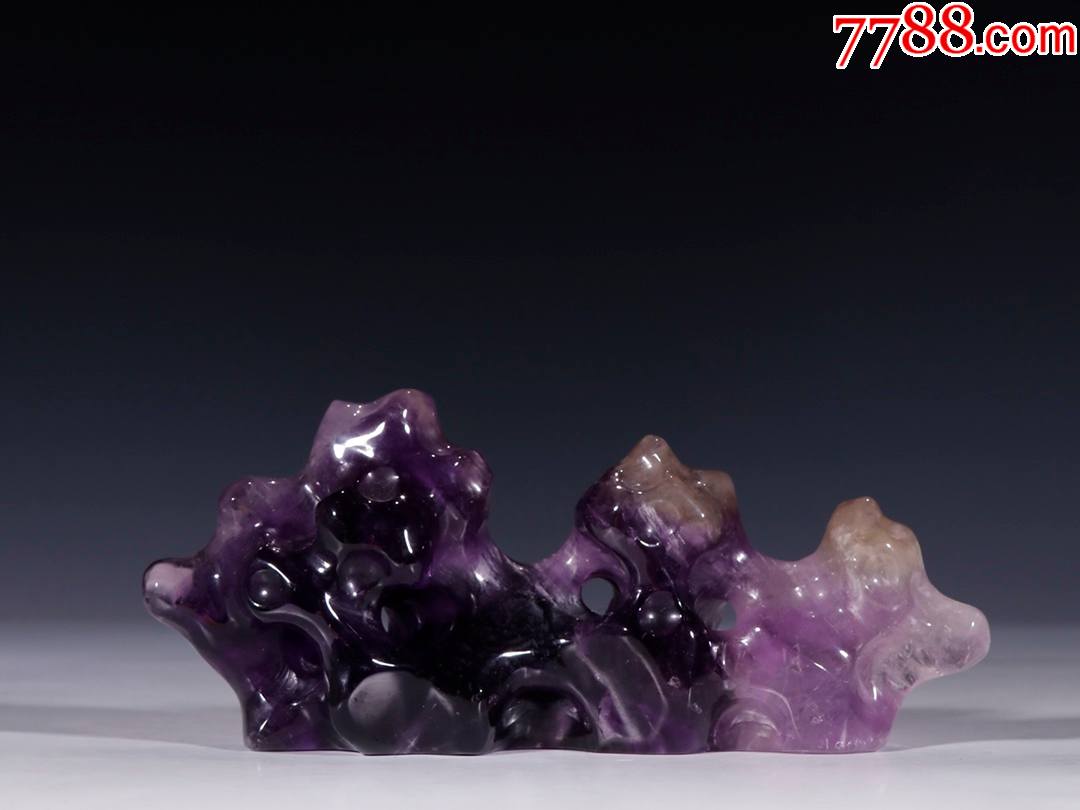紫水晶山子笔架