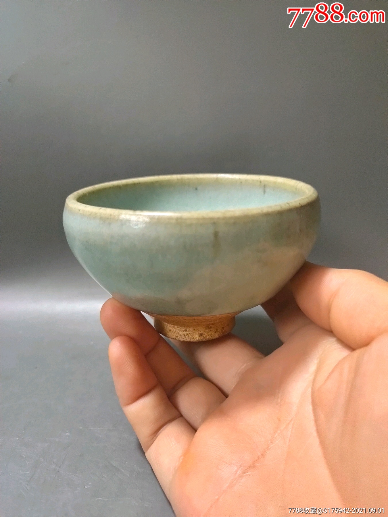 钧窑茶盏老钧瓷