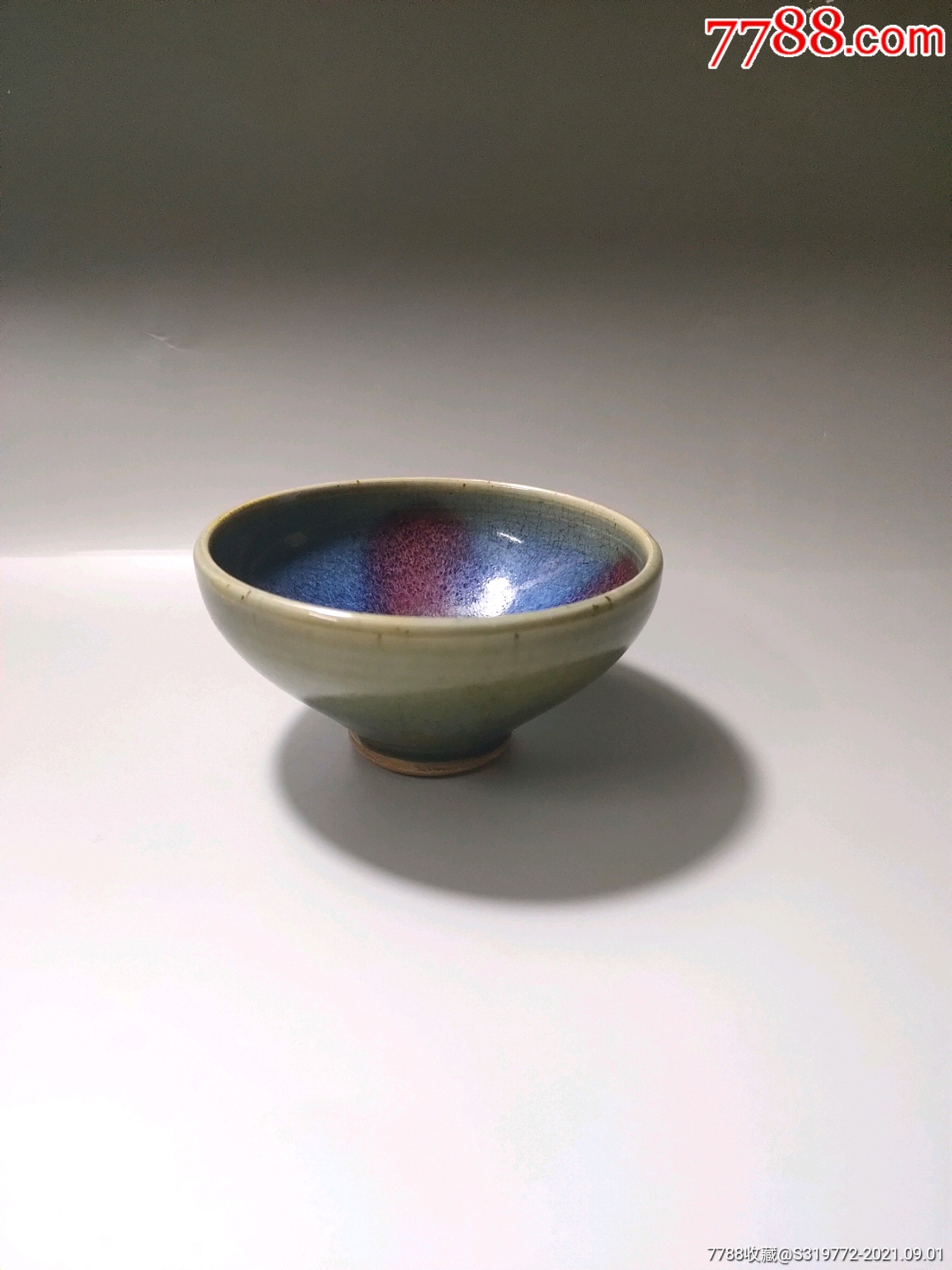 钧窑茶盏老钧瓷