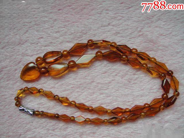 老抚顺金珀项链-琥珀-7788琥珀石
