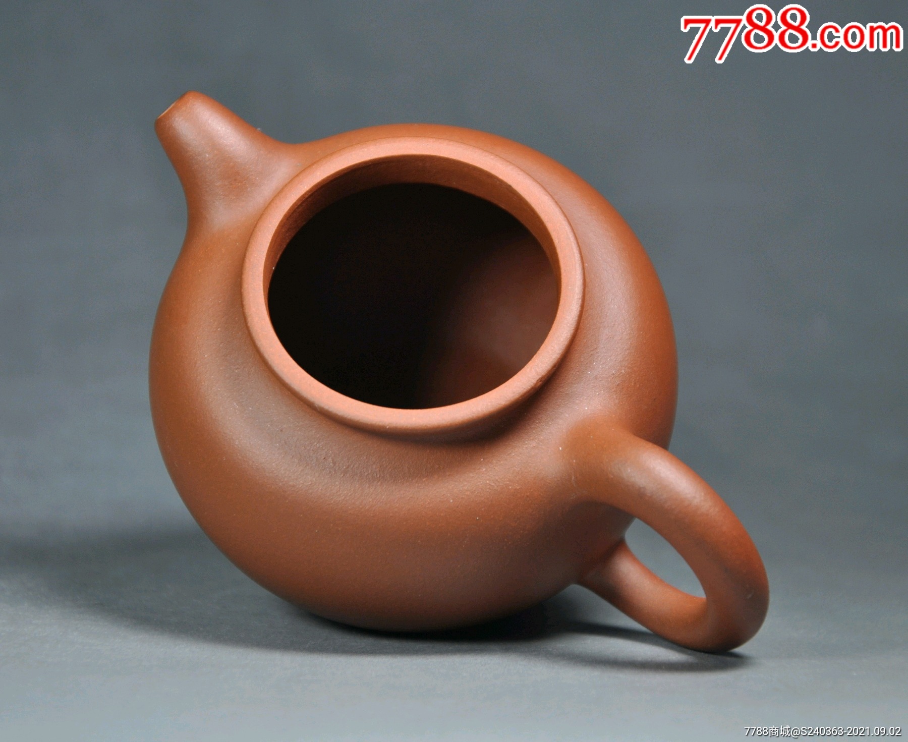红泥小莲子壶-紫砂壶-7788陶瓷