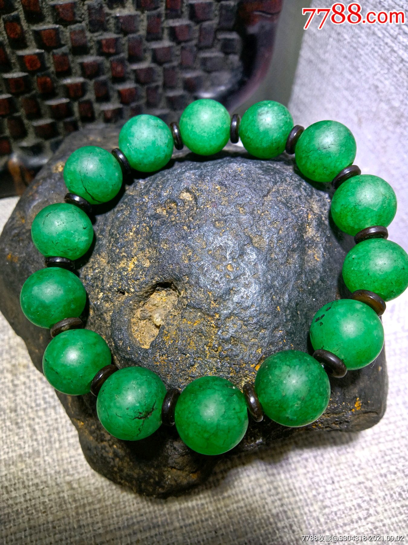 清代老翡翠手串
