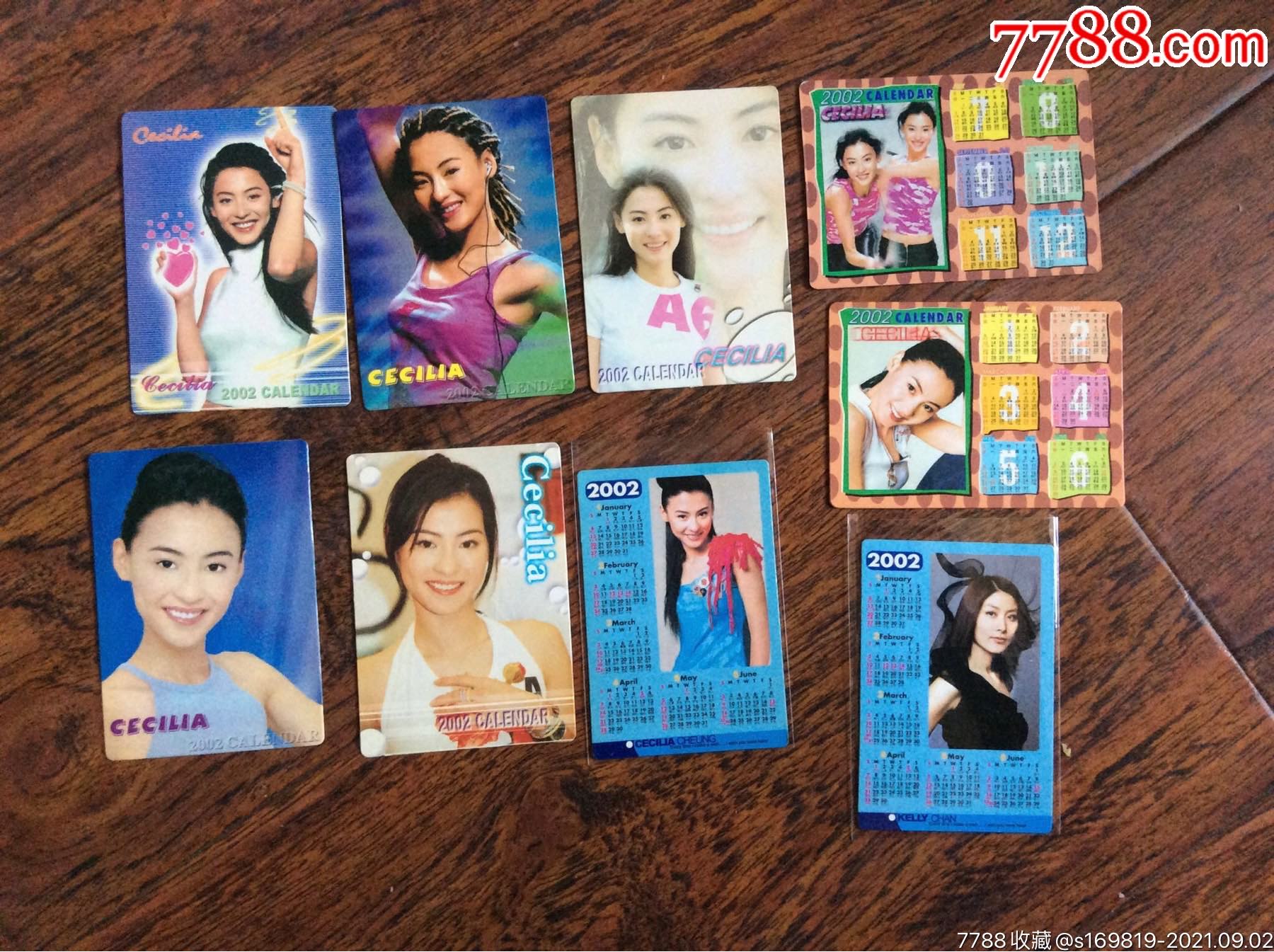 2002年历卡9张【张柏芝】_年历卡/片_十二月二十五【7788收藏__收藏