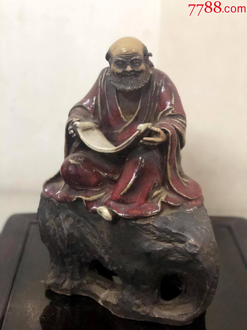 老石湾公仔看书罗汉