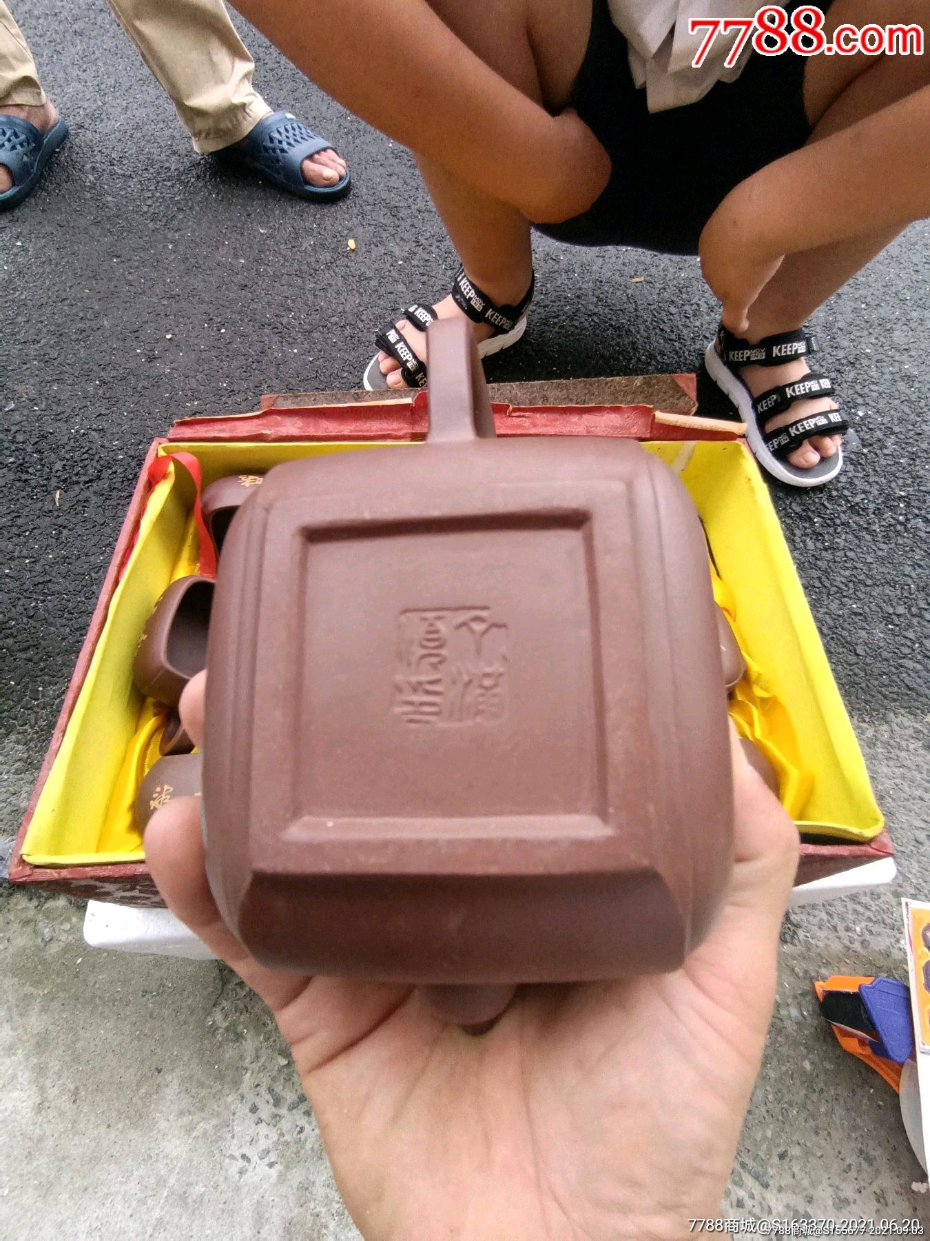 丁洪顺紫砂壶一套,原包装,原收藏为用