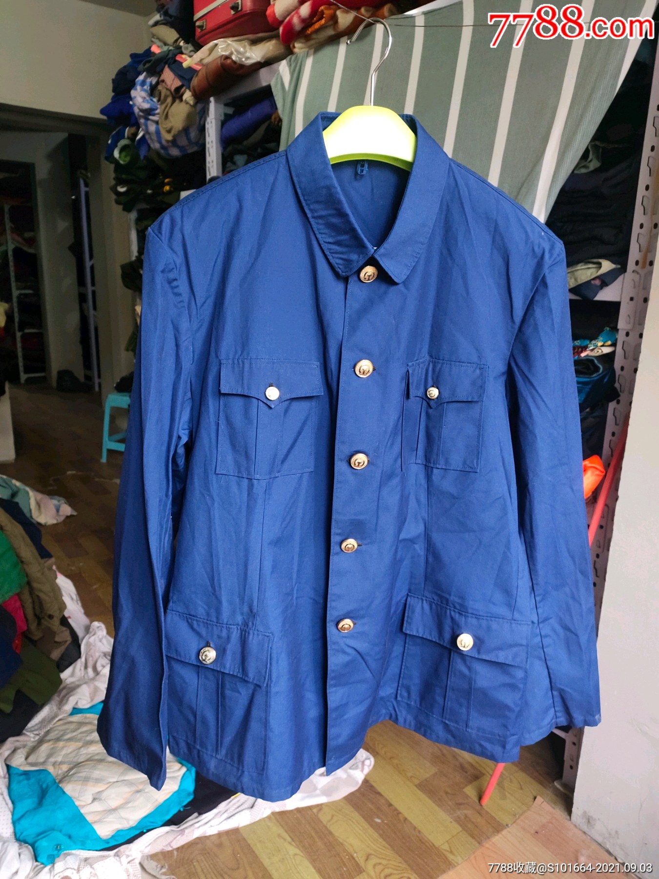 好品的确良铁路夏装上衣