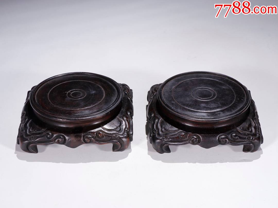 【紫檀木底座一对】_价格4000元_第1张_7788收藏__收藏热线