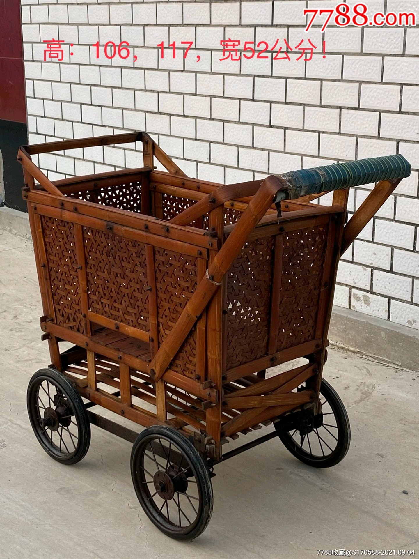 70年代宝马,[微笑][微笑]竹制儿童车,包浆极好,皮克老辣,保存完好