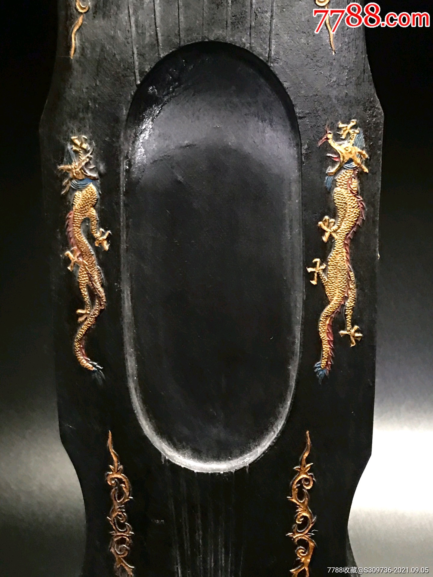 徽州紫墨轩乾隆御览之宝墨块,可以用的老墨