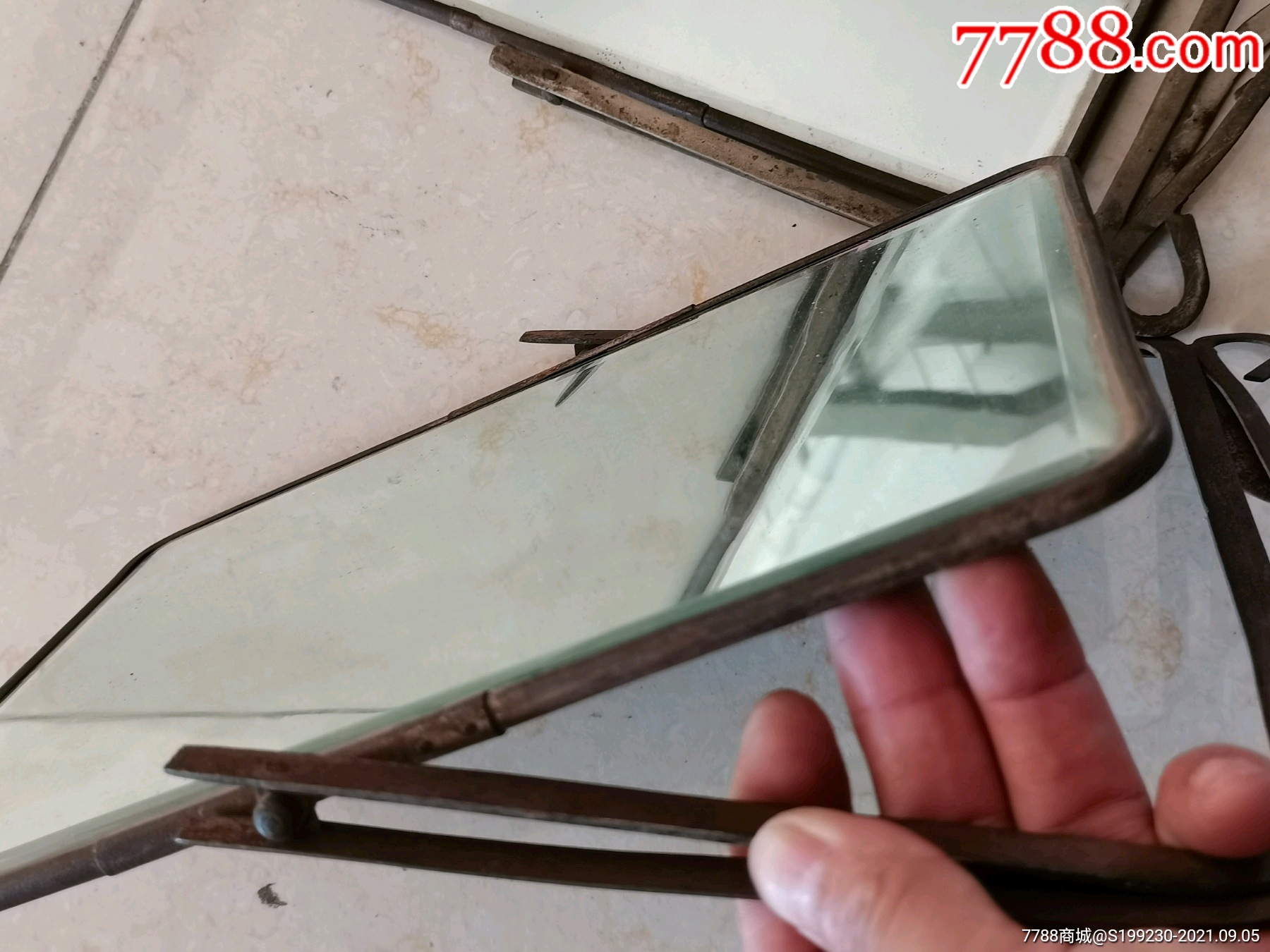 老玻璃支镜,民国玻璃镜,老玻璃镜子