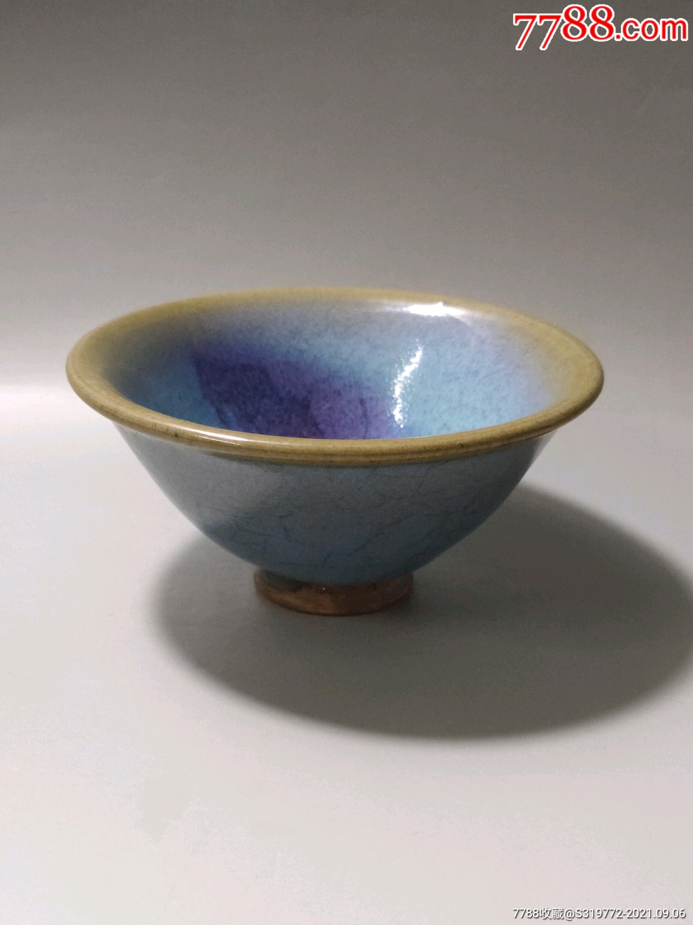钧窑斗笠盏老钧瓷
