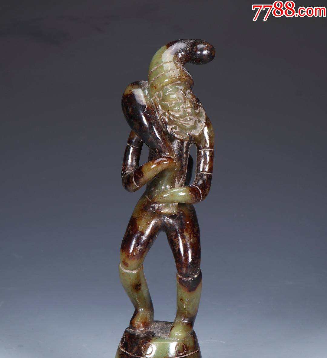 和田玉胡人摆件a84s25f