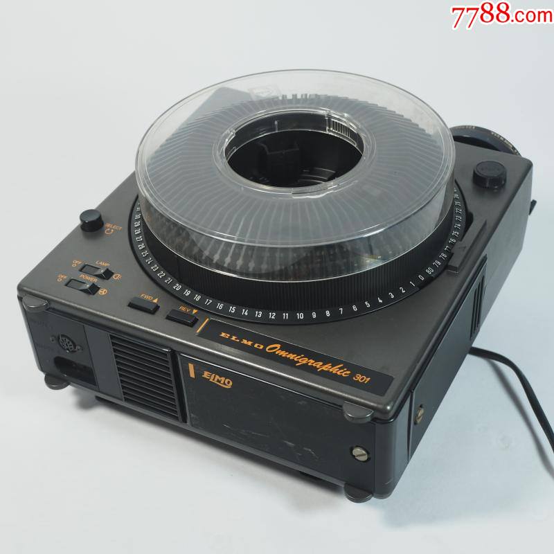 怀旧古董进口老式爱尔莫elmo转盘式快速切换35毫米mm幻灯机投影机