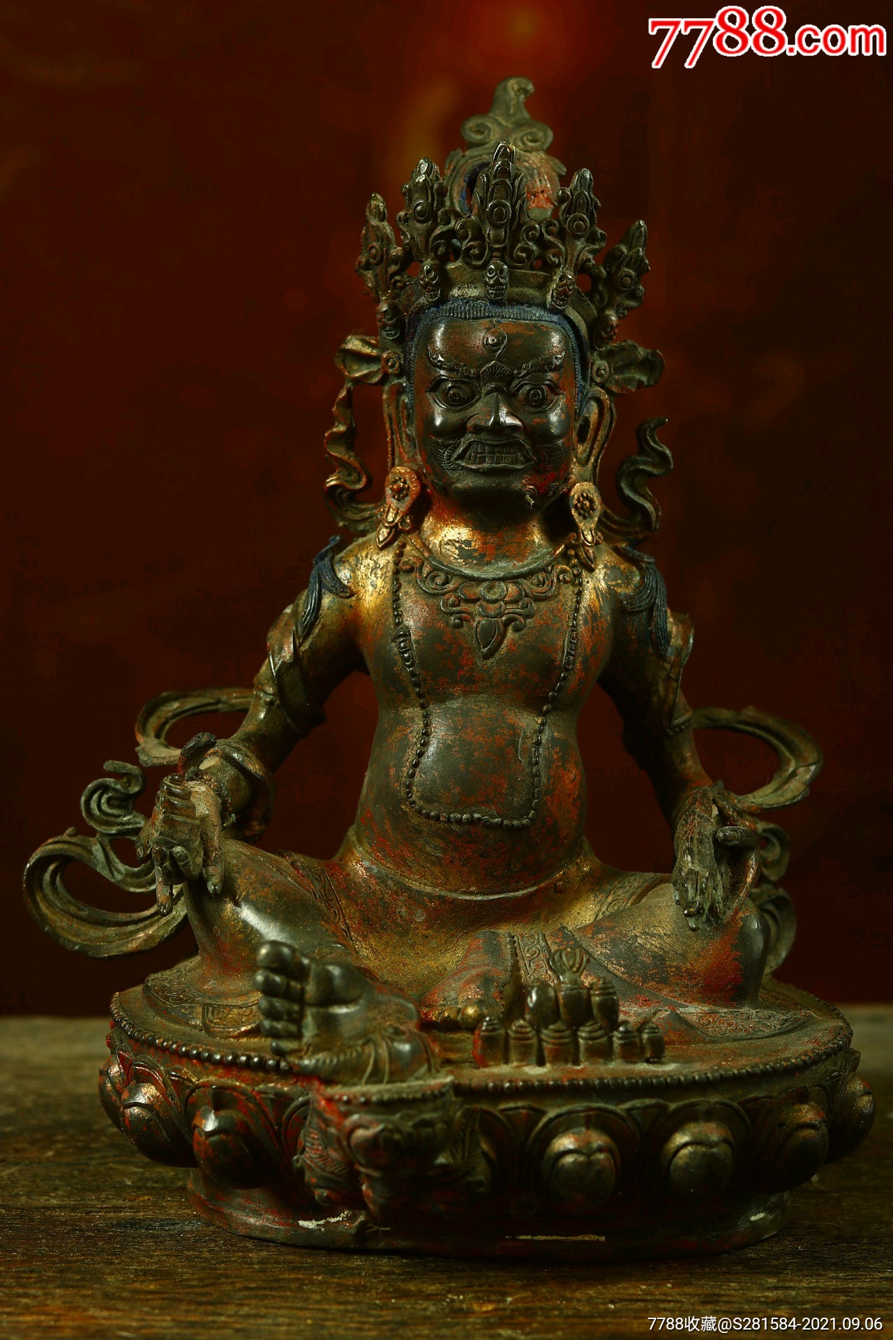 铜鎏金一尊黄财神_铜像/铜佛像_鉴别图片_收藏价格_7788陶器收藏