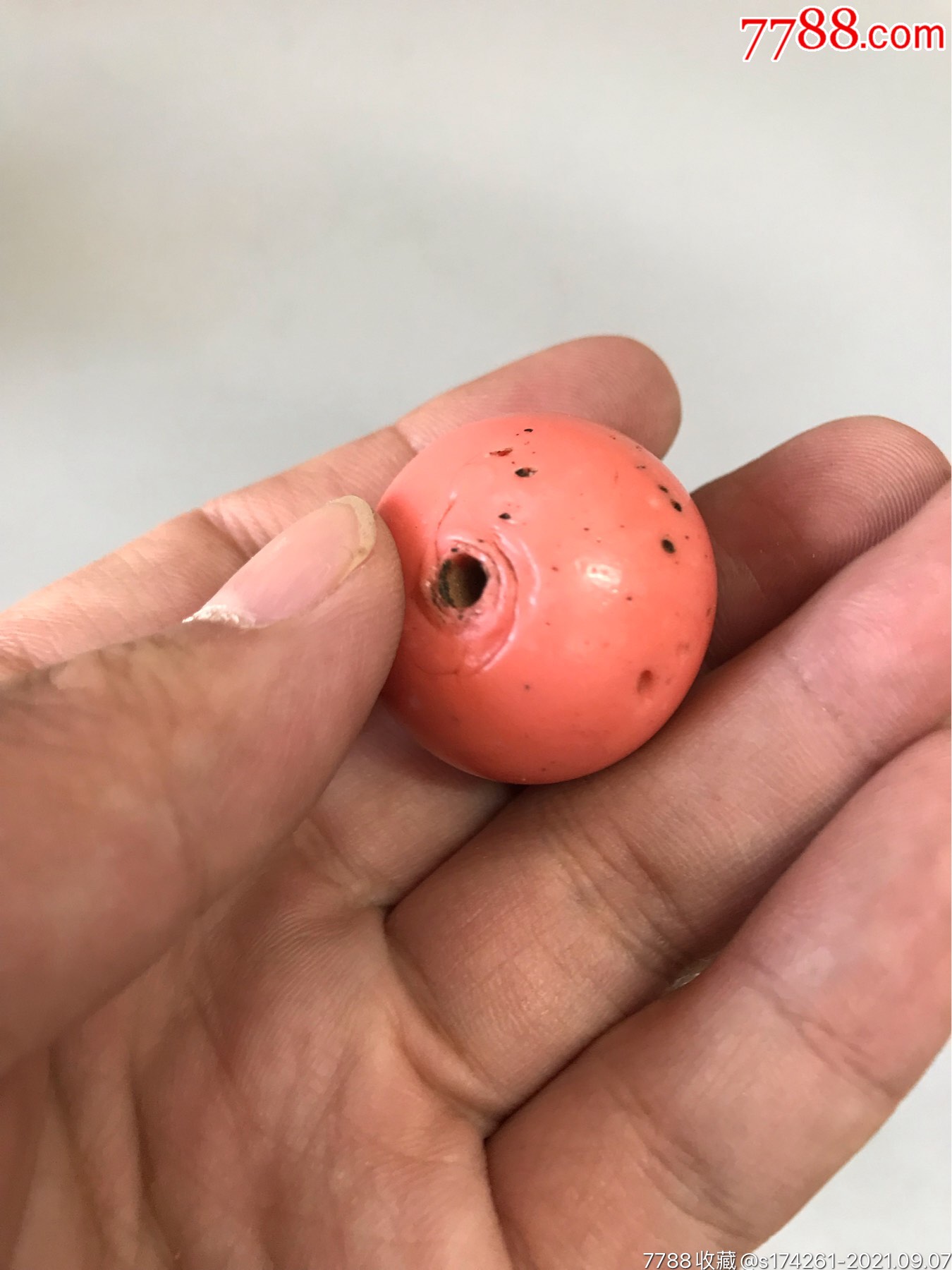 清代帽顶顶珠料器_玻璃珠/球_配件图片_收藏价格_7788钟表收藏