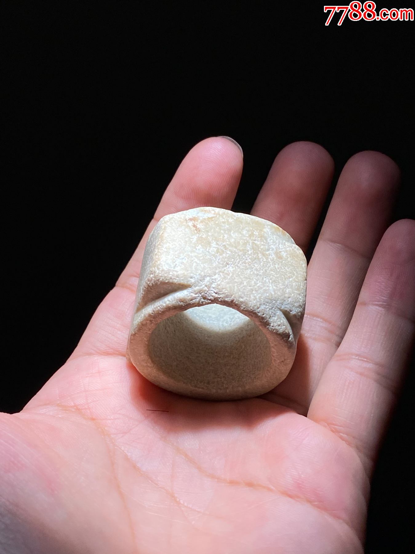 齐家文化玉琮鸡骨白玉器钙化风化玉器新石器时代文化玉器古玉