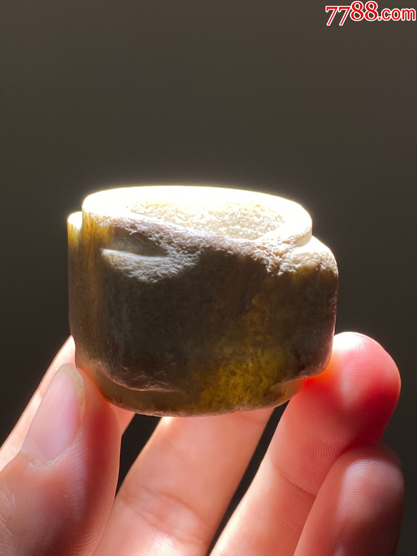 齐家文化玉琮鸡骨白玉器钙化风化玉器新石器时代文化玉器古玉