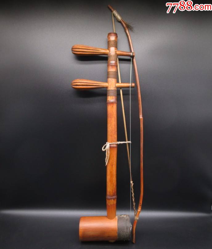 包老包真晚清民国竹制二胡板胡古玩古董乐器收藏真品开门杂项
