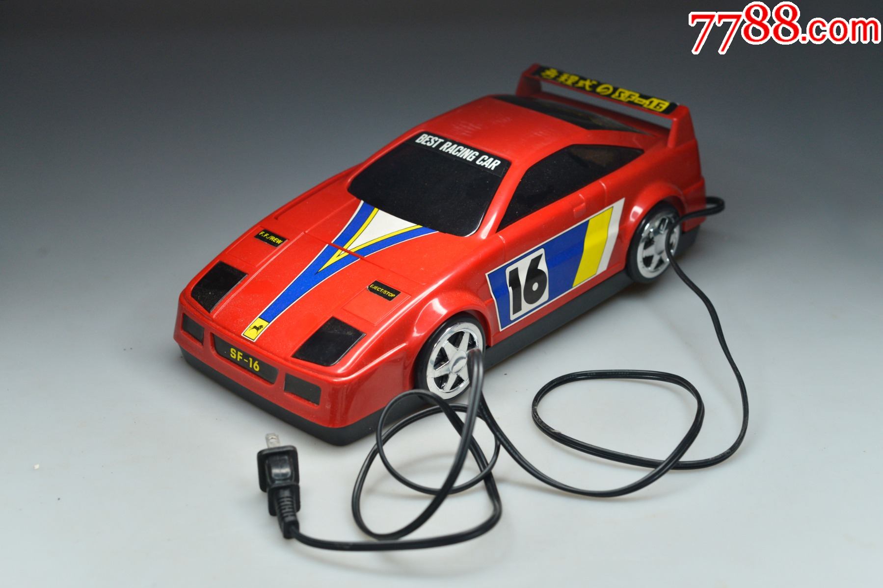 80年代原盒录像带倒带器倒带机怀旧电影道具红色方程式汽车模型