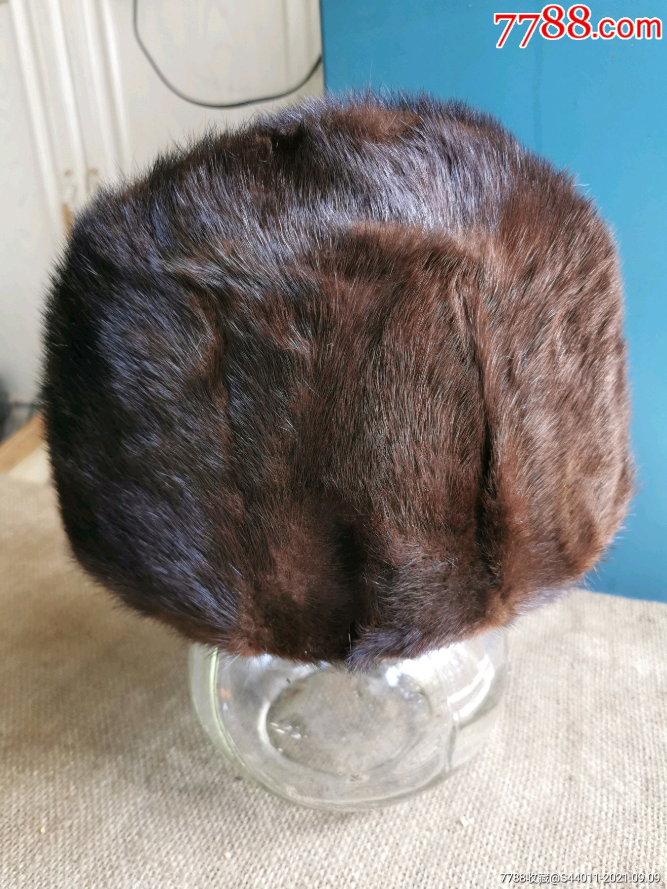 民国座山雕式帽子,紫貂帽,皮草