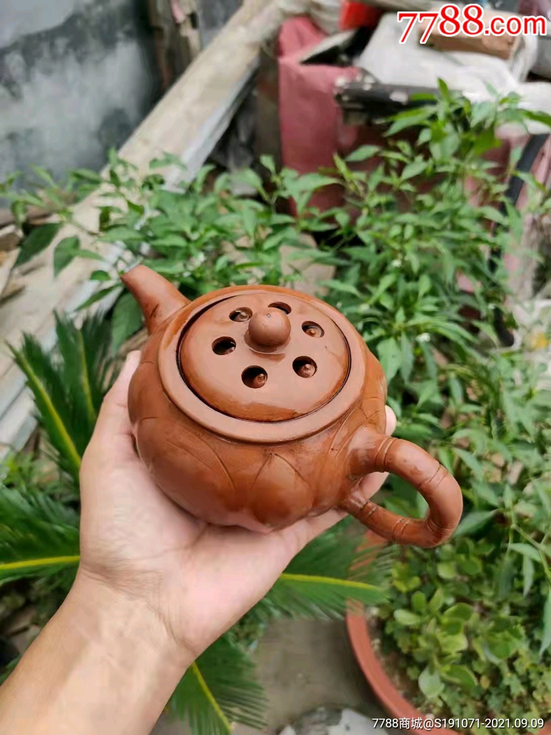 文革时期荷花莲子壶一把全品无瑕疵包老保真收藏摆设使用佳品