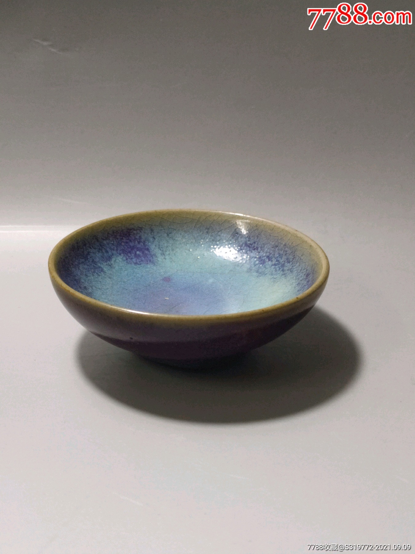 钧窑茶盏老钧瓷