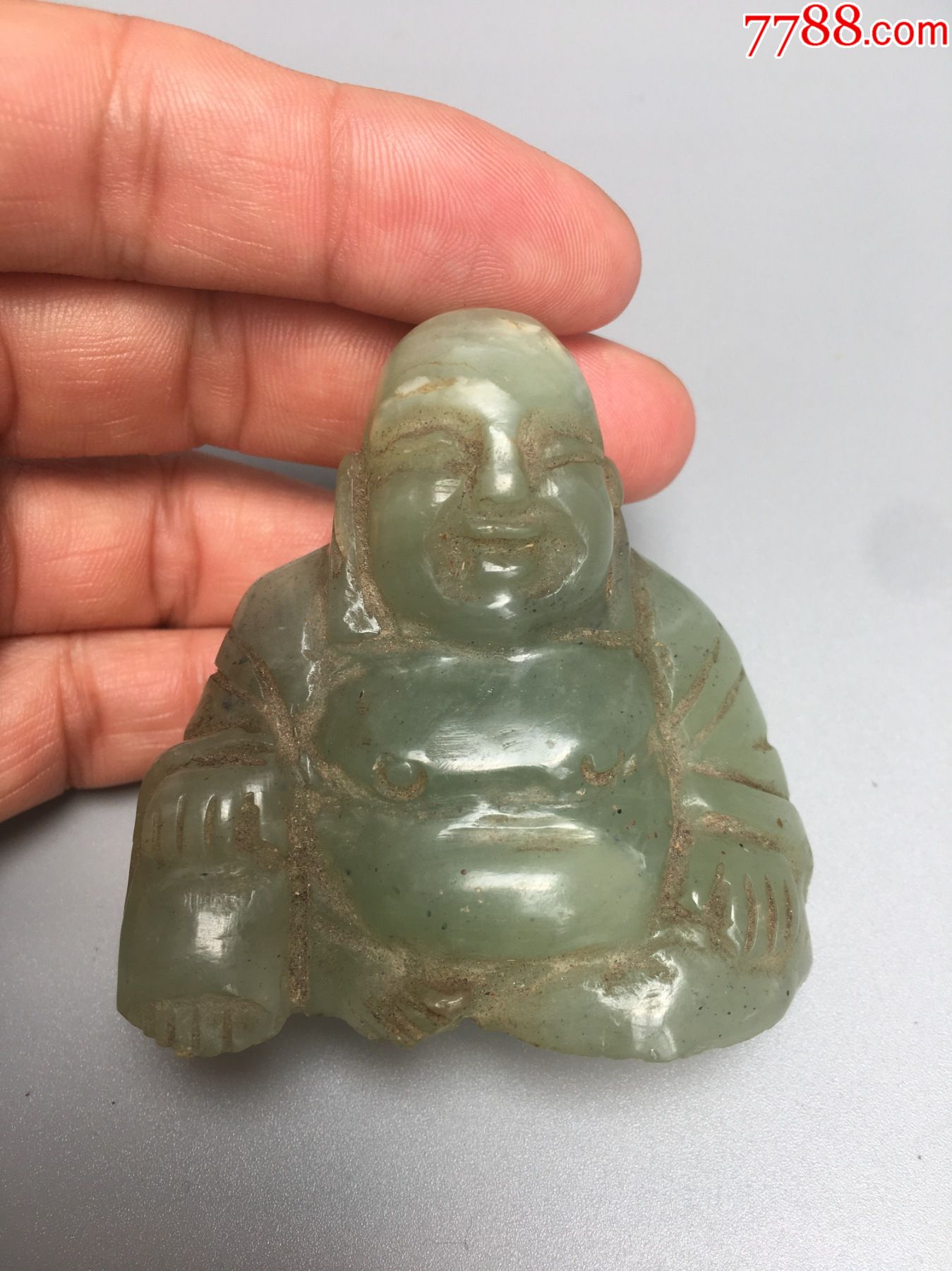 老和田玉笑面佛