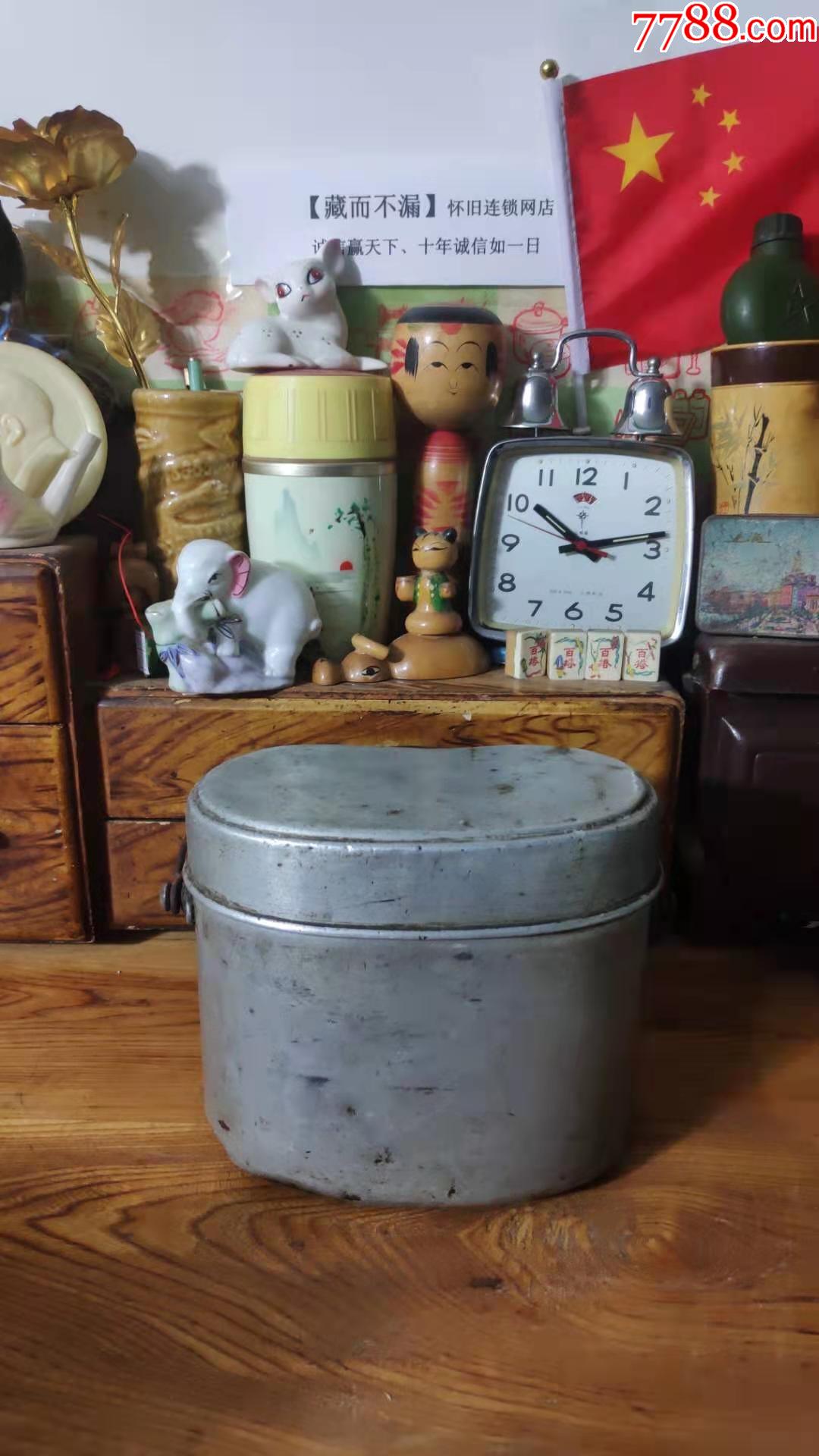 上世纪6070年代铝制猪腰子老铝制饭盒怀旧民俗老物品