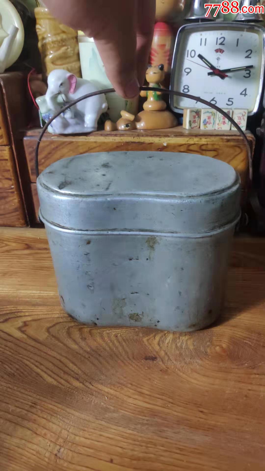 上世纪6070年代铝制猪腰子老铝制饭盒怀旧民俗老物品