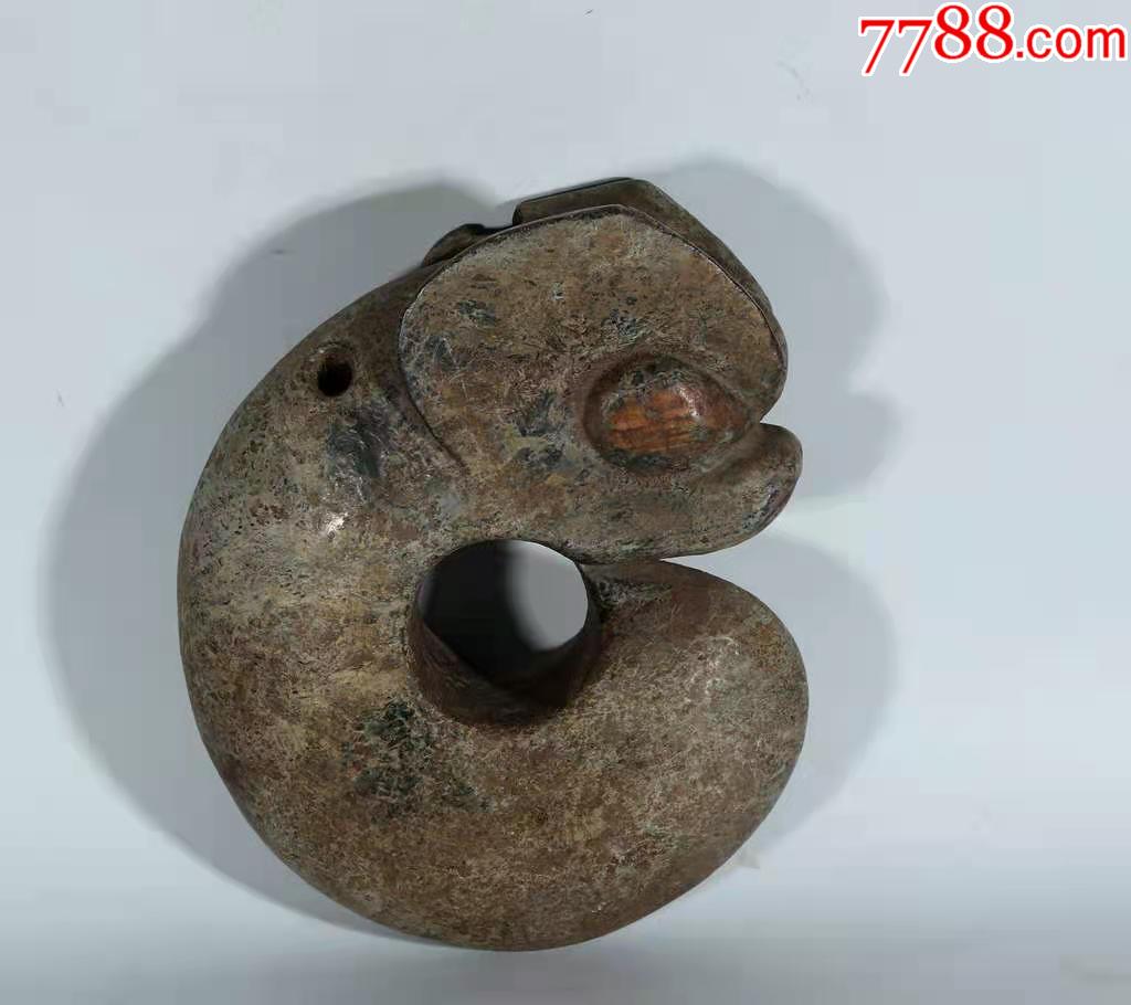 老料古玉宗教礼器玉猪龙