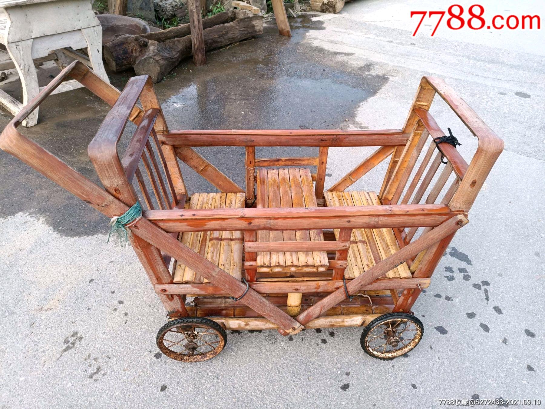 乡下收双胞胎五十年代老式宝马推车完整正常使用品相如图