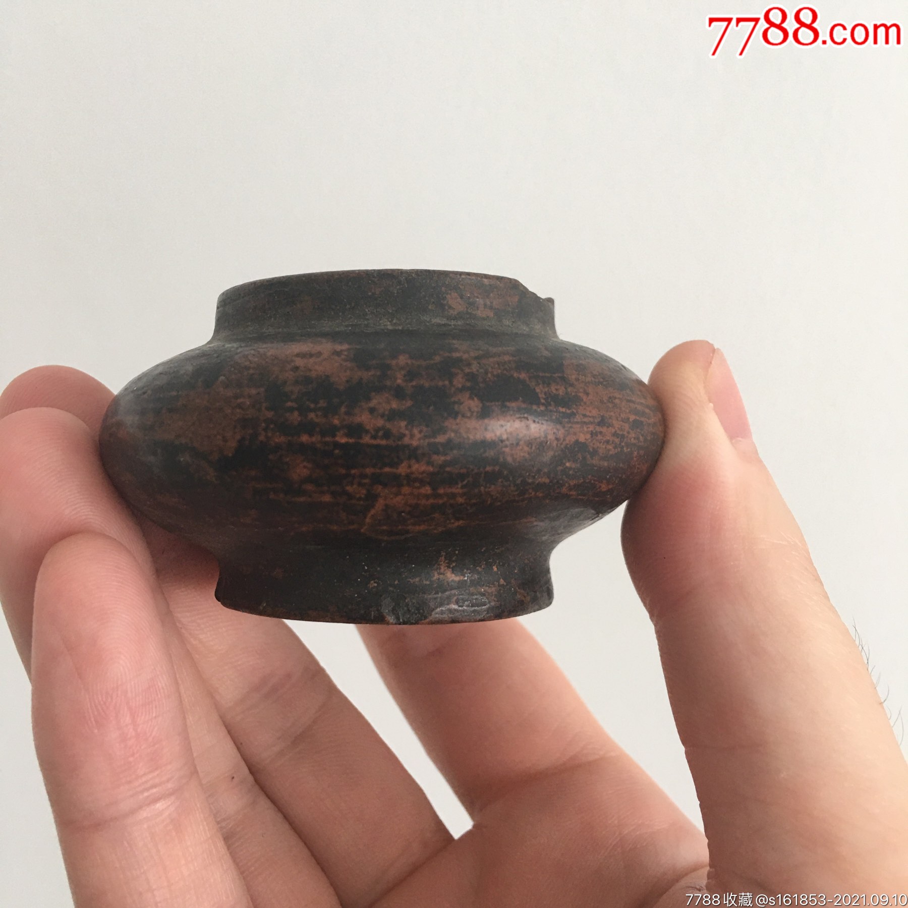 清代水盂紫砂水盂文房用品