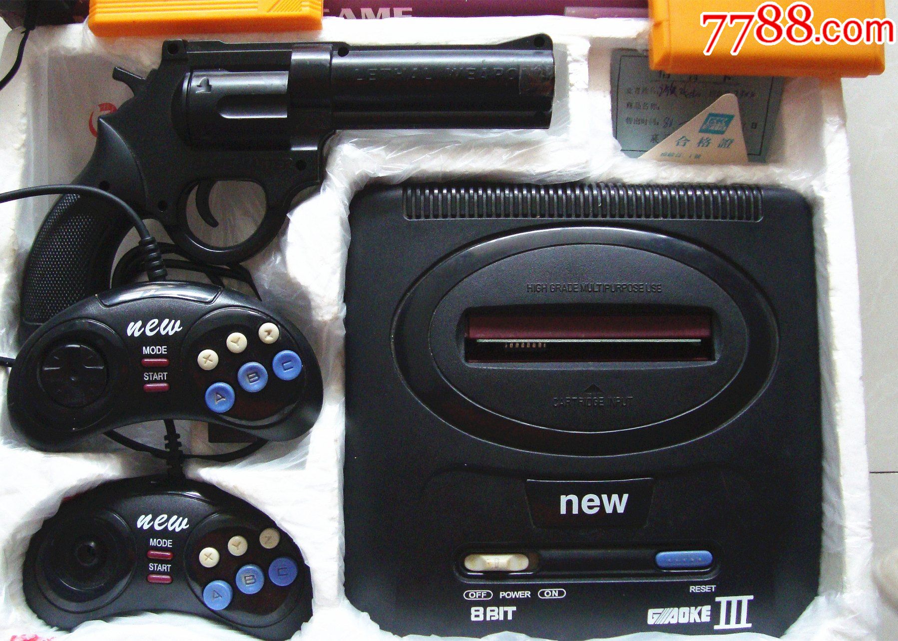 高科游戏机附2盒卡带