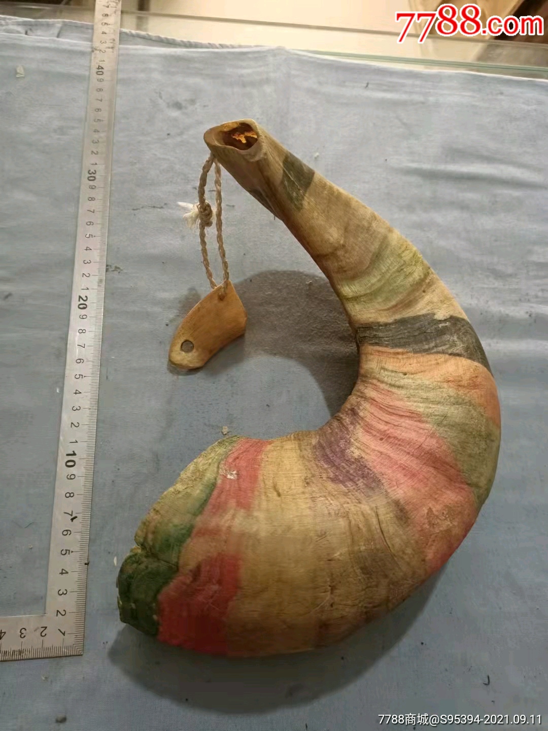 晚清民国牛角号角2610cm